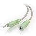 C2G 27408 3.5mm M/F Stereo Audio Extension Cable (PC-99 Color-Coded) (6 Feet, 1.82 Meters) Beige