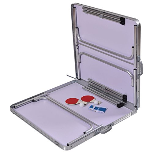 USA_BEST_SELLER 60" Portable Tennis Ping Pong Folding Table with Accessories 2 Paddles and 2 Ping Pong Balls
