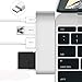 E-Word 5 in 1 Type-C 3.1 Hub Adapter Portable for MacBook Pro 2016, Google Chromebook, Aluminum Multi-Port Adapter with Type-C 3.1 Charging Port, 2 USB 3.0 Ports, SD/Micro Card Reader(Silver)