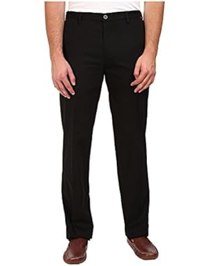 Men's Men's Big & Tall Signature Stretch Flat Front Black X Pants