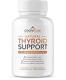 Thyroid Support Complex with Iodine - Premium Energy, Metabolism, Focus, Weight Loss Supplement - Natural Vegetarian Formula with Vitamin B12, Magnesium, Selenium, Ashwagandha - 60 Capsules