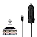 Micro USB Car Charger, VoltronTek Ultra Fast Travel Adapter with Extra Length Built-in Micro USB Connector for Samsung Galaxy S7 S6 S5 S4 S3 Galaxy Tab Note 5 4 3 2 Google Nexus 7 and Extra USB Port