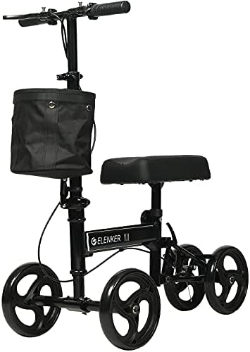 ELENKER Economy Knee Scooter, Steerable Knee Walker, Foldable Knee