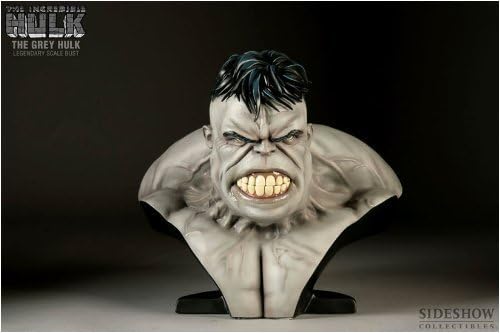 MARVEL Polystone Collectibles: Grey Incredible Hulk Exclusive Edition Legendary Scale Bust Sideshow Collectibles!