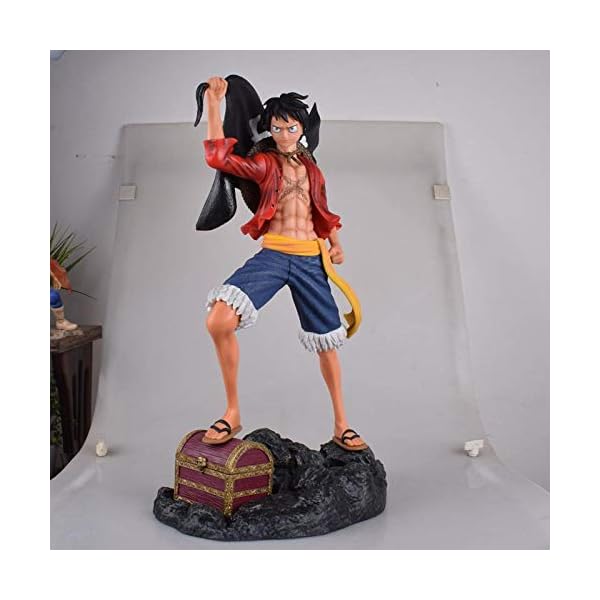 CXNY Actionfigur Einteilige Ruffy-Serie Übergroße Version 1/4 Ruffy-Statue Großer geheimer Schatz Modell PVC 60 cm AFFE…