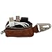 Hide & Drink, Car Key Holder with Keyring, Headphone & Charging Cables, Cash Zipper Case with Clasp, Full Grain Leather, Handmade, Swayze Suede