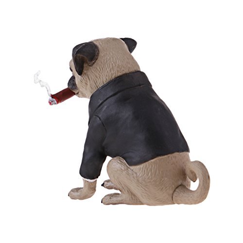 image for Unknown MagiDeal 1/6 Lovely Pug Dog Cigar Animal Model for 12'' Action