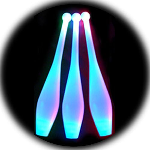 Blue LED Juggling Clubs (Set of 3)