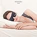 Sleep Mask by Sonvera With Silicone Ear Plugs, Breathable 3D Contoured Eye Mask, Comfort Sleeping Night Masks, Best Eye Cover, Blindfold, Beauty Travel Blackout Eye Masks for Women & Men Black