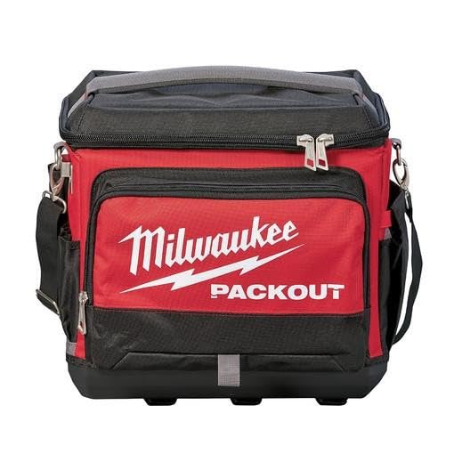 MILWAUKEE PACKOUT BALISTIC NAILON BAG | 1680D 50cm | VERSATILE | DURABLE | 22L COOLER BAG | RED/BLACK