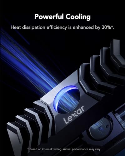Lexar mit Kühlkörper 2 TB SSD PCle Gen5x4 NVMe, M.2 2280, PCIe 5.0 SSD, bis zu 12000 MB/s Lesegeschwindigkeit, Internal Solid State Drive für Spiele, Fotografie, Videobearbeitung und Design thumbnail 3