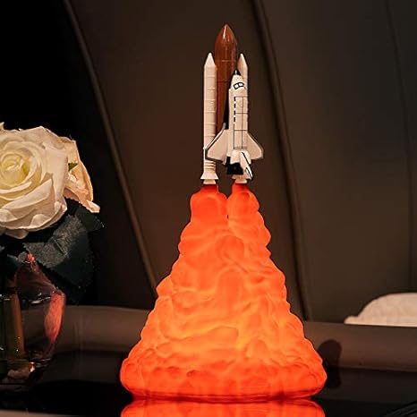 3d Printing Space Shuttle Lamp And Moon Lamps In Night Light Gift