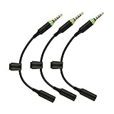 Accessonico 3 Pack Waterproof Audio Extension Adapter Compatible with Lifeproof Fre Nuud Case 3.5mm Headphone Stereo Convert Cable AUX Wire