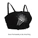 Pacasso Hands-Free Breast Pump Bra, Wire-Free, With or Without Strap, Soft Black Bra, Medium