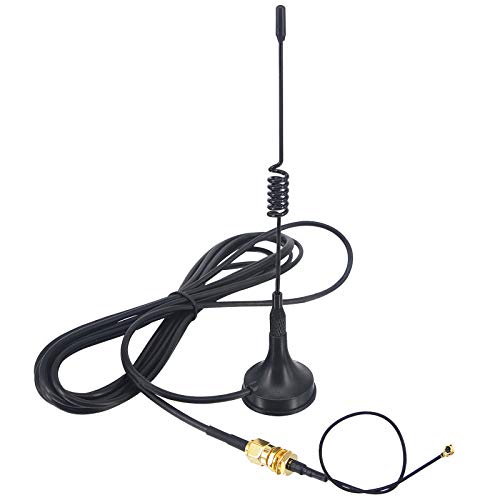 5dbi 433MHz WiFi Antenna Omni-Directional SMA Male Magnetic Base Antenna + U.FL IPX to SMA Female Pigtail Cable for Car Vehicle Mounte Digital Homematic CCU3 CCU2 CC1101 Ham Radio