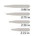 36 Metal Collar Stays With Tie Clip- 4 Sizes, Complete Your Dress Shirts Collar