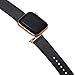 LOVLEOP Bands Compatible with Apple Watch Band 38mm 40mm 44mm 42mm, Top Grain Leather Strap for iWatch Series 5 Series 4 Series 3 Series 2 Series 1 (Black+Rose Gold Connector, 38mm 40mm)