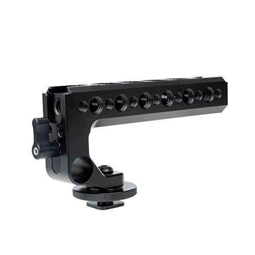 NICEYRIG Compatible Hot Shoe Handle Camera Top Cheese Handle with Cold Shoe Panasonic Lumix GH5s/ GH5 Cage - Thumbnail 7