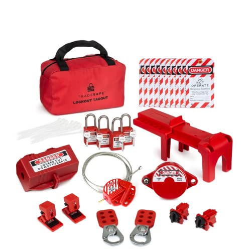 TRADESAFE Professional Lockout Tagout Kit Loto Locks, Gate Valve Lock