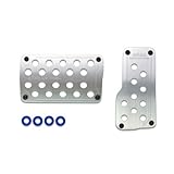 Razo RP121A Super Grip Small Silver Automatic Transmission Pedal Set - 2 Piece