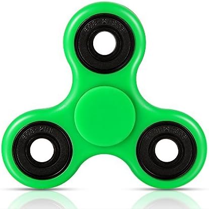 Aimbig Fidget Spinner Toy Stress Reducer - Tri-Spinner Fidget Toy with Si3N4 Hybrid Ceramic Bearing - Perfect For ADD, ADHD, Anxiety, and Autism Adult Children - Non-3D Printed (green)