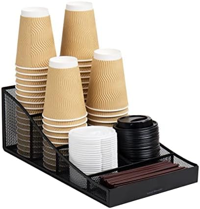 Mind Reader Countertop Organizer, Office Breakroom Supply Caddy, Desktop Organizer, Metal Mesh, Black (Pack of 6) Image Mind Reader Countertop Organizer, Office Breakroom Supply Caddy, Desktop Organizer, Metal Mesh, Black (Pack of 6) Image