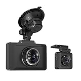 TaoTronics Dual Dash Cams Sony Sensor, 1080P FHD Front and Rear Dash Cam with Night Version, 3