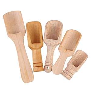 HEMOTON 5 stuks mini-schep, hout, kruidenschep, meelschep, theelepel, zoutlepel, koffielepel, maatlepel, specerijen…
