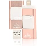 128GB iPhone USB Flash Drive, iOS Memory Stick, iPad External Storage Expansion for iOS Android PC Laptops (Rose Gold) (Rose Gold 128GB (Y-Disk))