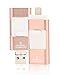 128GB iPhone USB Flash Drive, iOS Memory Stick, iPad External Storage Expansion for iOS Android PC Laptops (Rose Gold)