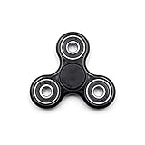 VOCOO Fidget Spinner Bearing Toy Stress Reducer for ADHD EDC Hand Killing Time，Guarantee 1 min+ Spin Time (Black-silver)