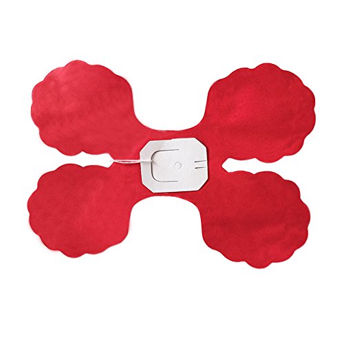 Four-Leaf Clover Garland Tissue Paper Flowers, Tissue Paper Garland, Independence Day Decoration Wedding Party Decor,9.84 Feet/3 M Each, Pack of 3 (Red)