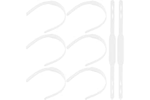 ANDRESLAD 8pcs White Elastic Silicone Shoe Straps 23.8x1.5cm for Snow Boots and Snow Pants, Stretchy Anti-snow