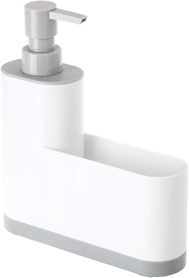 VIGAR Monobloc Sink Organiser with Soap Dispenser, White, 18.5x5x21 - Image 3
