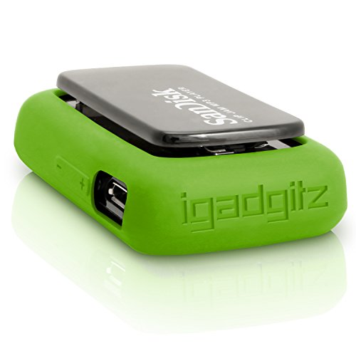 igadgitz U4293 Silicone Gel Skin Cover Case Compatible with Sandisk Sansa Clip Jam MP3 SDMX26-008G (2015) - Green