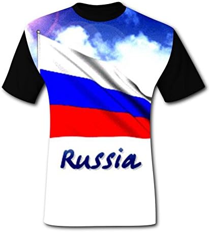 LZSCYZS Russian Flag Men's Printing 2018 World Cup Adults T-Shirt Tee Shirt Tops for Men Women XXL