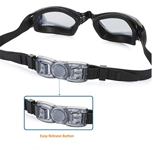 OTTER Easy Fit Triathlon Swim Goggles, Swimming Goggles Anti Fog Shatterproof UV Protection