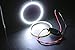 Grandview 2x 90mm LED Car Angel Eyes Halo Ring Lamp Light Bulb 66SMD Headlight COB (white)