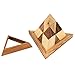 Triangle Pyramid: Handmade Challenging STEM 3D Brain Teaser Wooden Puzzle for Adults from SiamMandalay with SM Gift Box(Pictured)