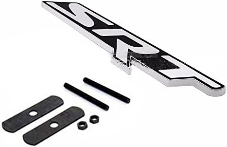 SRT Grille Grill Plaque Plate Emblem Badge Street Racing Technology luminum Nameplate Logo Decal Rare JDM for Dodge Challenger Charger for Magnum Ram Chrysler Nassau Jeep Grand Cherokee SRT Hemi