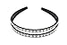 Yeshan Big Rhinestone and Crystal Bead Handmade Plastic Headband ,Hairband for Women,White