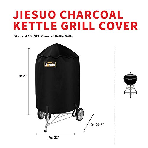 JIESUO 18 Inch Grill Cover for er Charcoal Kettle Heavy Duty