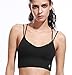 OVESPORT Women's Wire free Mid Impact Padded Active Workout Sports Yoga Bra with Removable Cups