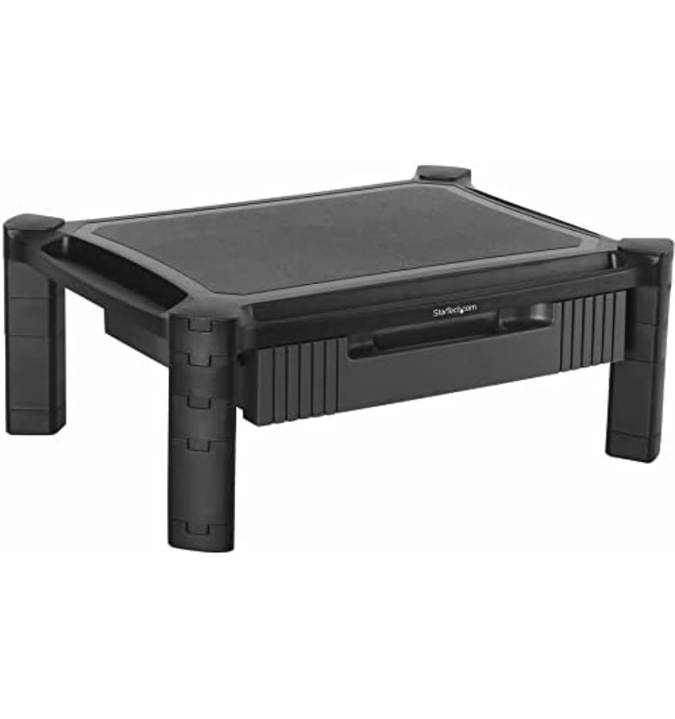 StarTech.com Adjustable Monitor Riser - Drawer - Monitors up to 32”- Adjustable Height - Monitor Stand - Computer Monitor Riser (MONSTADJD)