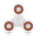 TOMOMO Tri-Spinner Fidget Toy With Premium Hybrid Ceramic Bearing (White-orange)