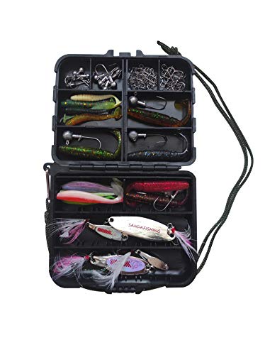 SANDAFishing Barsch & Forelle Gummifische 4cm 5cm 7cm Jigköpfe 1g 2g 3,5g 5g - Raubfisch Köder Box Angelzubehör Spinner… – Bild 7