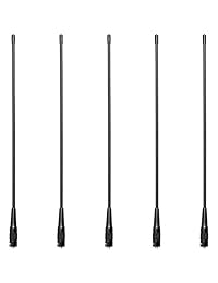 Retevis Radio de dos vías Antena 15.4" de doble banda SMA-F Antena de alta ganancia para radio Kenwood Baofeng UV-5R 888S Retevis H-777 RT-5R Walkie Talkies (paquete de 5)