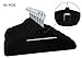 ESYLIFE 50 Pack Cascading Velvet Hangers with Chrome Swivel Hooks Ultra Thin No Slip Clothes Hangers, Black
