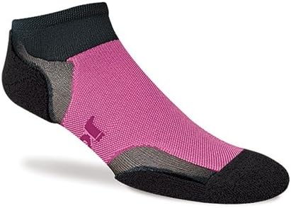 Jox Sox Women's Ultra Series Low Cut Socks, Black/Pink/Grey, 9-11/Shoe Size 5-10