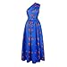 ENLACHIC Women's African Floral Printed Side Slit Bohemian High Waist Dashiki Maxi Dresses
